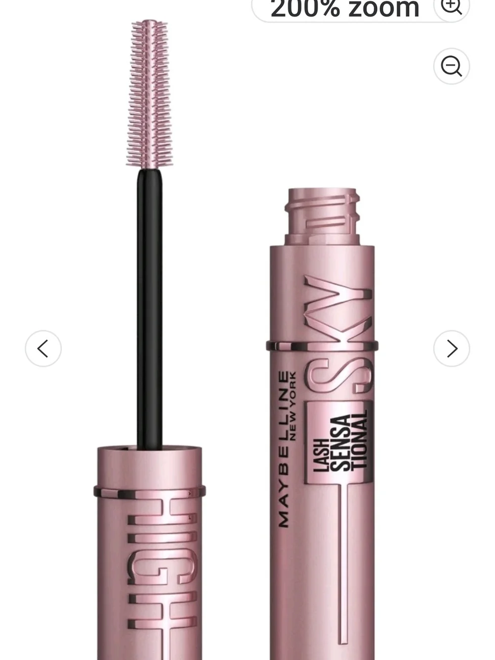 Maybelline Lash Sensational Sky High Washable Mascara, Blackest Black NEW Sealed